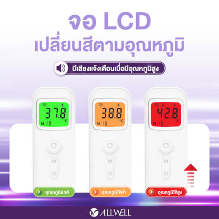  เครื่องวัดอุณหภูมิร่างกาย ALLWELL  รุ่น SmartTemp อินฟราเรด เชื่อม app ได้_7
